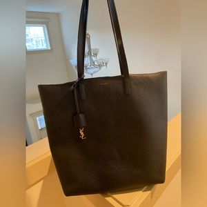 YSL black shopping tote